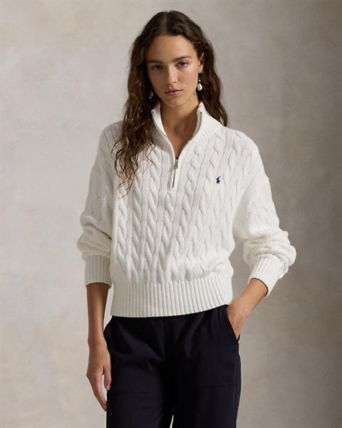 Ralph Lauren Quarter Zip Cable Knit Sweater