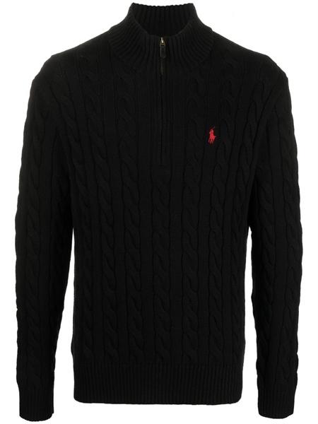 Ralph Lauren Quarter Zip Cable Knit Sweater
