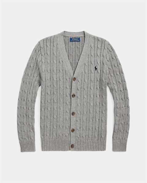 Ralph Lauren Cable Knit Cotton V-Neck Cardigan