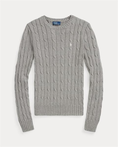 Ralph Lauren Cable Knit Cotton Crewneck Sweater ( Woman )