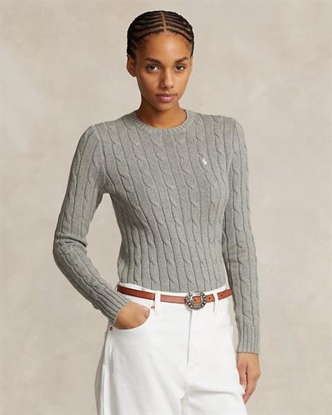 Ralph Lauren Cable Knit Cotton Crewneck Sweater ( Woman )