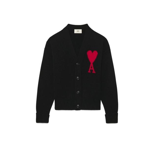 Ami Paris Logo Cardigan