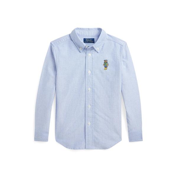 Ralph Lauren Polo Bear Cotton Oxford Shirt ( Kid )
