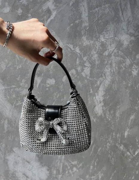 Self Portrait Diamante Crescent Bow