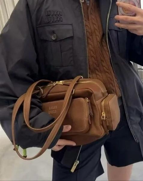 Miu Miu Pocket Washed Nappa Bag