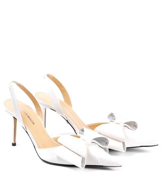 MachMach Le Cadeau 85 satin slingback pumps