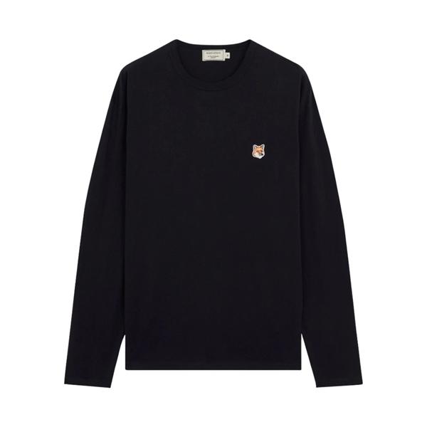 Maison Kitsune Fox Head Patch Long Sleeve T-Shirt