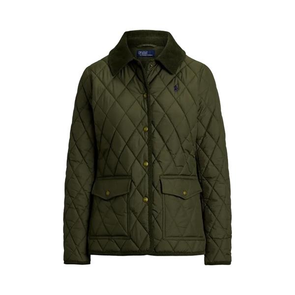 Ralph Lauren Corduroy-Trim Quilted Barn Jacket