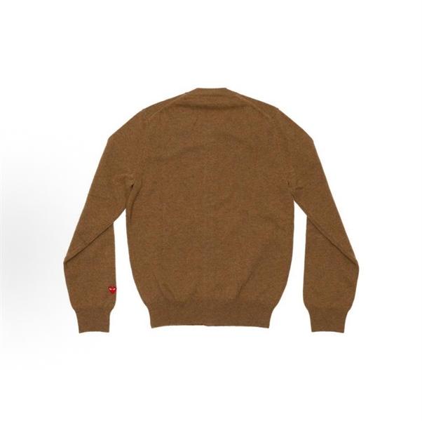 CDG PLAY Small Red Heart Cardigan