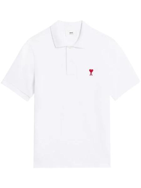 Ami Paris Heart Logo Polo