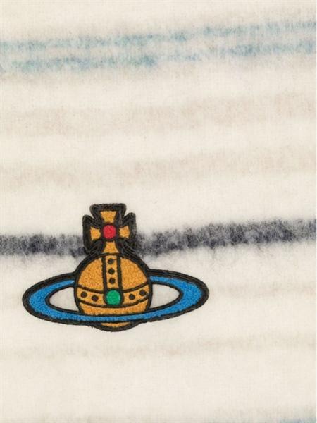 Vivienne Westwood Orb-Embroided Stripes Scarf