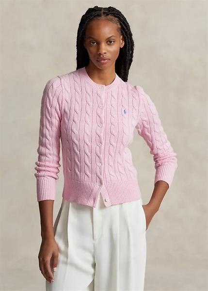 Ralph Lauren Cable Knit Cotton Crewneck Cardigan