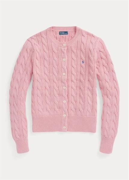 Ralph Lauren Cable Knit Cotton Crewneck Cardigan