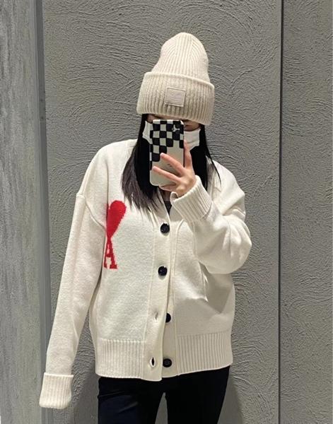 Ami Paris Logo Cardigan