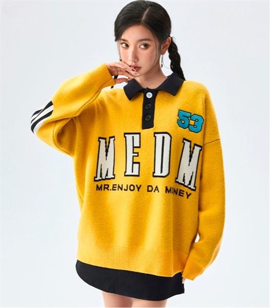 MEDM Knit Long Sleeves Polo