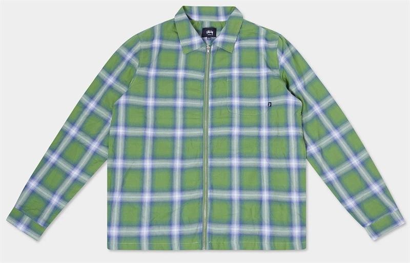 Stussy Eddie Plaid Long Sleeve Zip Shirt