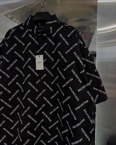 Balenciaga Multi LogoOversized Shirts