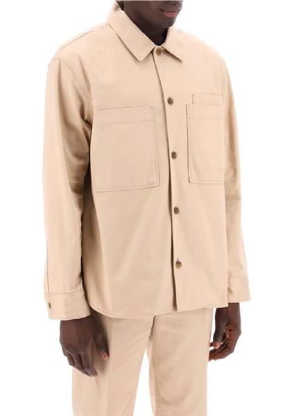 Maison Kitsuné Logo Embroided Overshirt