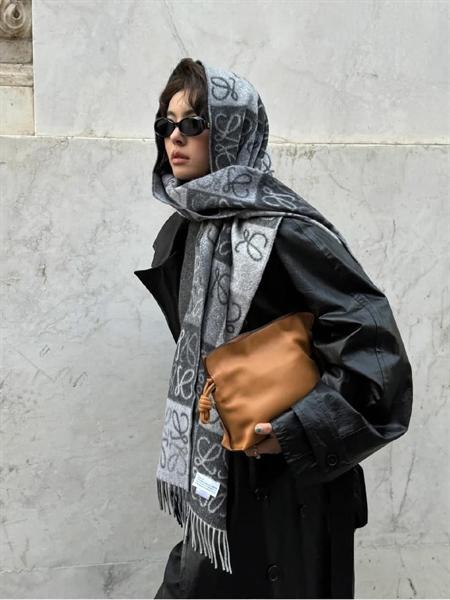 Loewe Anagram Wool & Cashmere Scarf