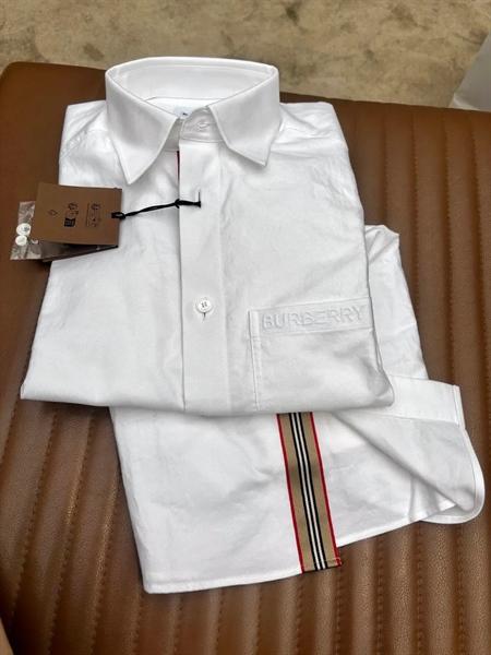 Burberry Letter Logo Check Stripe Shirts