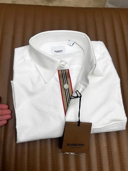Burberry Letter Logo Check Stripe Shirts