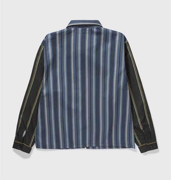 Stussy Mix Stripe Zip Up Work Jacket