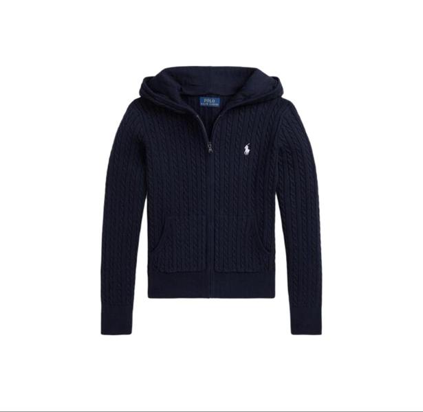 Ralph Lauren Mini-Cable Knit Zip Hoodie