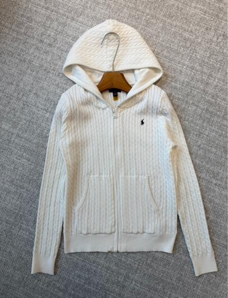 Ralph Lauren Mini-Cable Knit Zip Hoodie