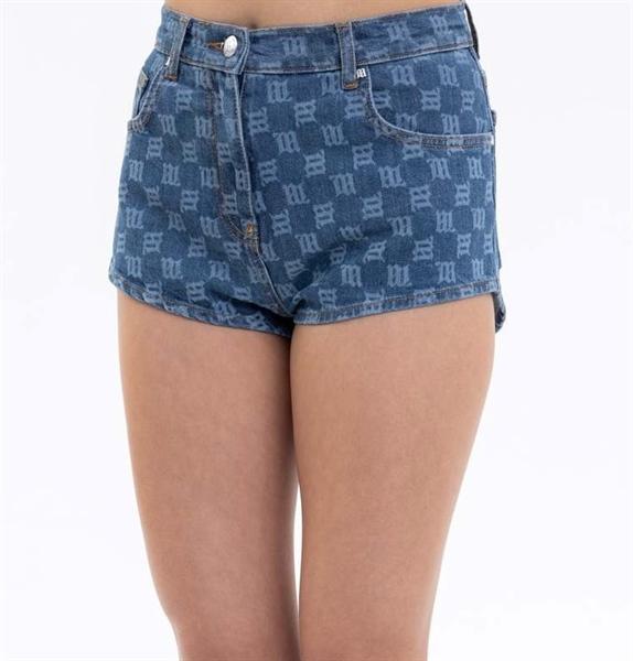 MISBHV Monogram-print Denim Shorts