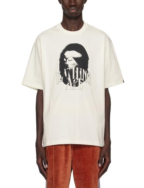 Bape Spray Print Logo Relaxed Fit Tee
