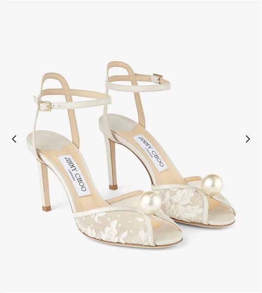 JimmyChoo Floral Lace Sandals