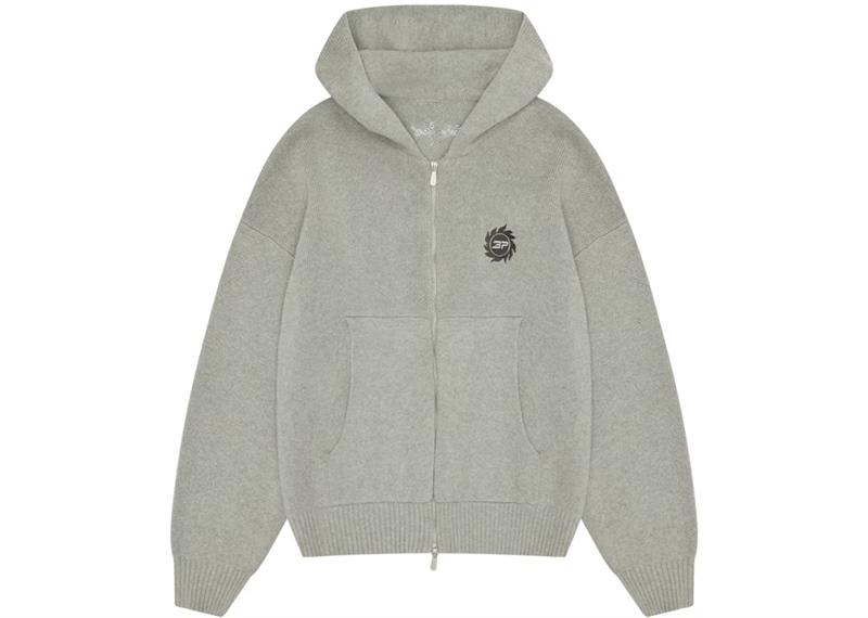 Broken Planet Sun Heather Grey Zip-Up Hoodie