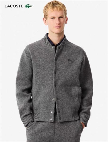 Lacoste Knit Wool Bomber Jacket