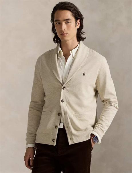 Ralph Lauren Luxury Jersey Shawl Collar Cardigan