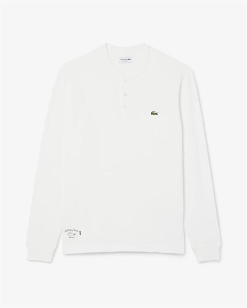 Lacoste Henley Waffle Knit Sweatshirt