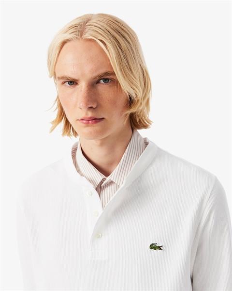 Lacoste Henley Waffle Knit Sweatshirt