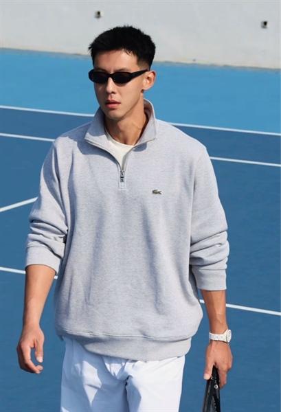 Lacoste Half Zip High Neck Sweater