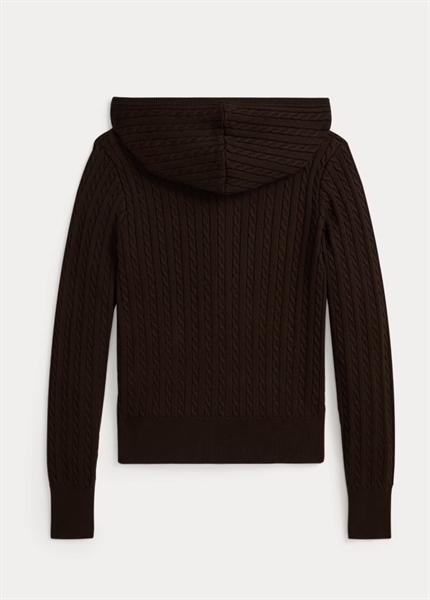 Ralph Lauren Mini-Cable Knit Zip Hoodie