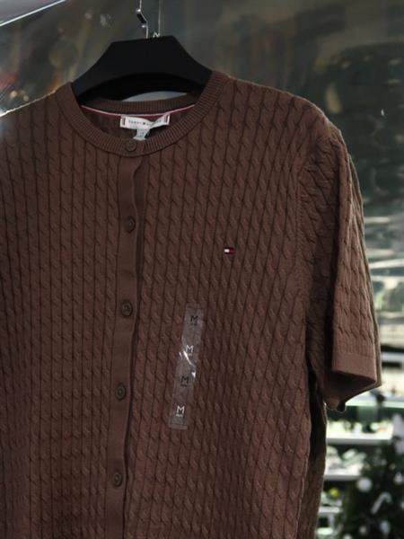 Tommy Hilfiger Cable Knit Short Sleeve Cardigan