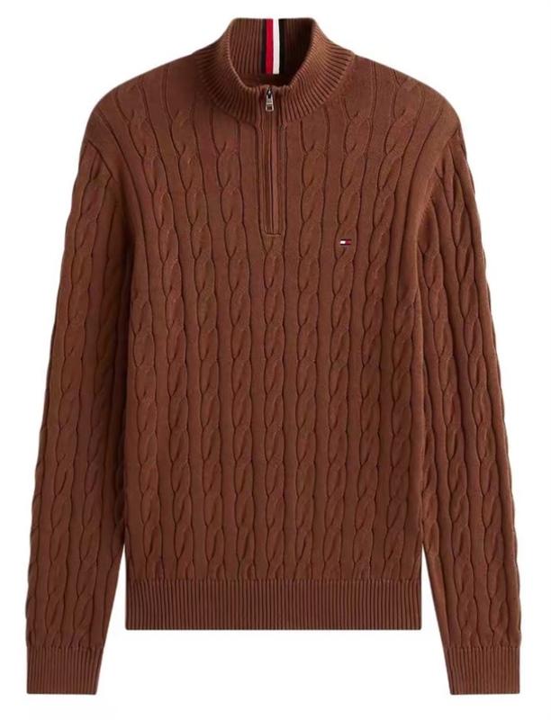 Tommy Hilfiger Cable-Knit Quarter Zip Sweater
