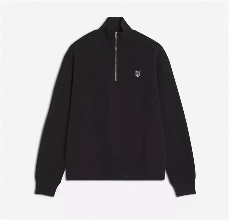 Maison Kitsuné Bold Fox Head Half Zip Sweatshirt